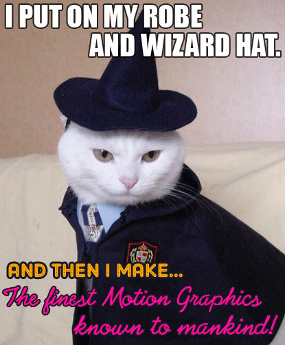 Motion Graphics Cat Wizard