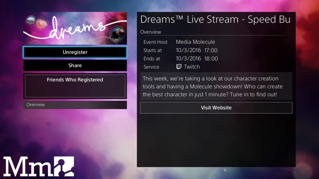 Dreams Character Building Showdown