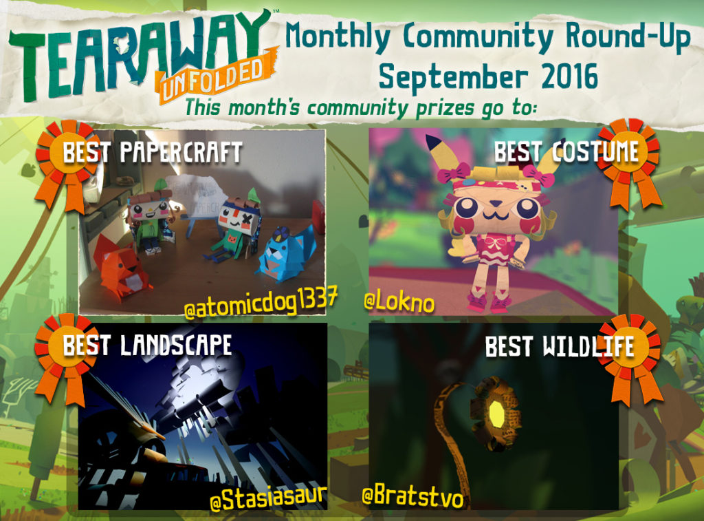Tearaway Unfolded Community Roundup September 2016